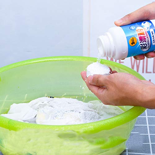 WARMWORD detergente de Ropa para lavador, Polvo Formato Profesional lavandería a Prueba Color quitamanchas blanqueamiento Fuerte Clean líquido Lavadora, Peso 250g