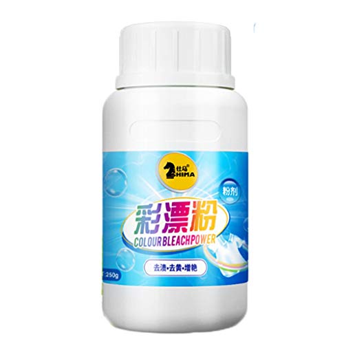 WARMWORD detergente de Ropa para lavador, Polvo Formato Profesional lavandería a Prueba Color quitamanchas blanqueamiento Fuerte Clean líquido Lavadora, Peso 250g