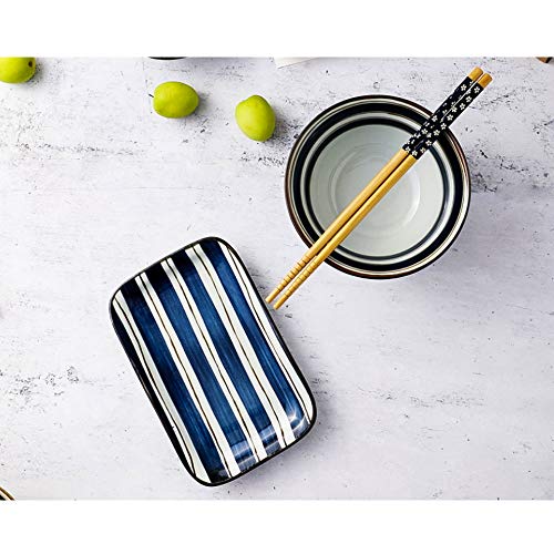 Watenkliy - Juego de vajilla japonesa para sushi (porcelana, 6 piezas)