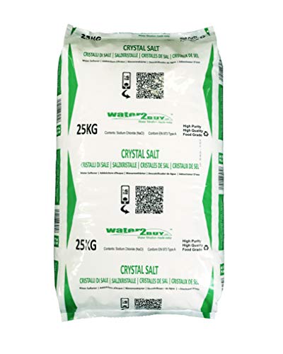Water2buy 25Kg sal para descalcificador- Altamente efectivo sal descalcificador