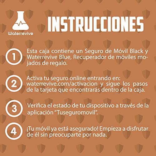 Waterrevive Bronze - Seguro Movil Total de 1 Año, para moviles o Tablets Desde 0 € hasta 400 €