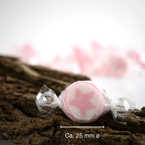 WeddingTree Caramelos Estelar Rosa para Wedding - 500g Caramelos Boda - Dulces en Forma de Estelar Mensaje para decoración de Mesa, para Bautizo, Wedding Favours de Boda, Día de la Madre o Comunión
