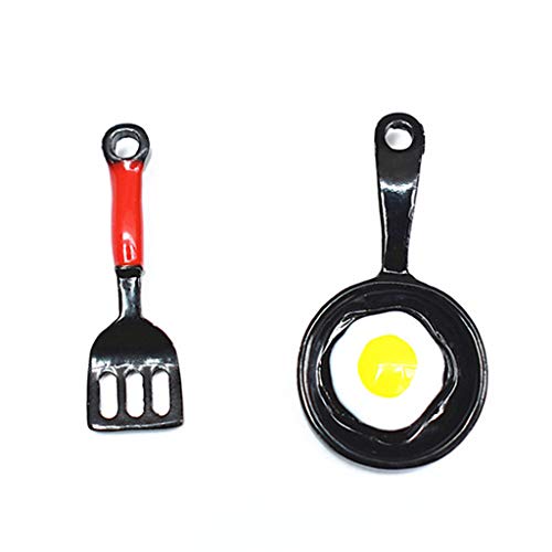 WEDFTGF 1 par creativo asimétrico sartén tortilla frita pala Stud pendientes minimalismo diseño conciso femenino pendientes joyería regalo