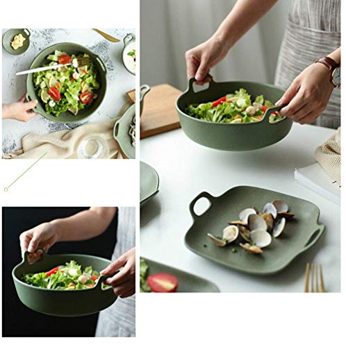 WEHOLY Cena 1PC Plato de Pescado de cerámica de Estilo japonés Plato de Carne Plato de Sopa Plato de Ensalada Vajilla (Plato de Salsa)