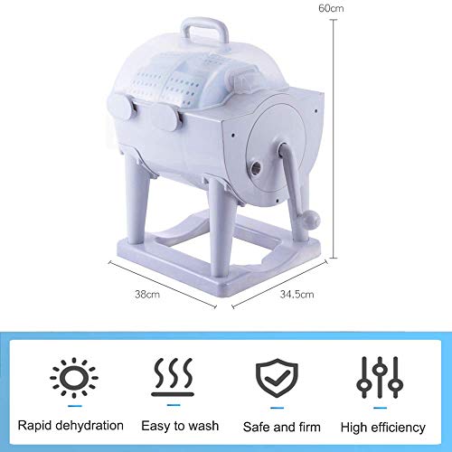 WEIZI Lavadora portátil Lavadora Manual no eléctrica con Secadora Mini Lavadora ecológica de manivela Lavadora compacta y deshidratante Lavadora de Camping