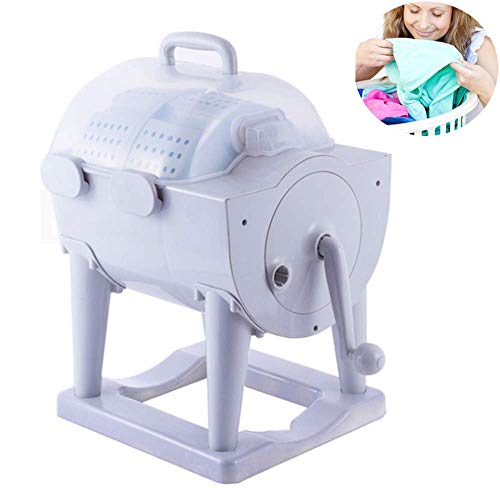 WEIZI Lavadora portátil Lavadora Manual no eléctrica con Secadora Mini Lavadora ecológica de manivela Lavadora compacta y deshidratante Lavadora de Camping