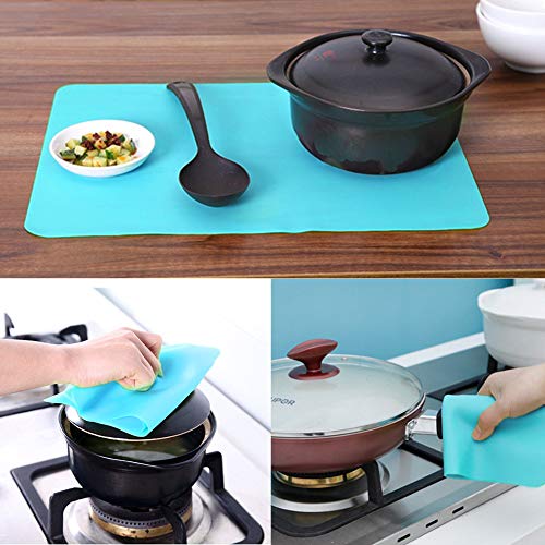 WENTS Manteles Individuales Antideslizante Lavable Resistentes al Calor Fácil de Limpiar y Impermeable Mantel Individual de Silicona(2 Piezas)