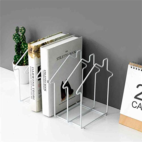 WFFH Portarevistas Metal, Forma de casa File Sorter, 5 Ranura Organizador de Escritorio Estante de Carpeta de Documentos y Carta Libro, Accesorios de Oficina,Negro