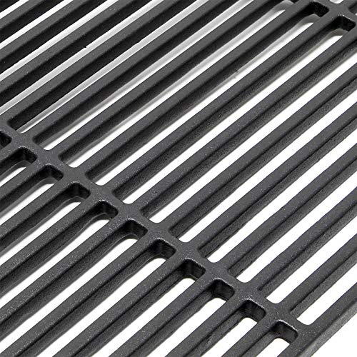 WilTec Rejilla Grill Parrilla Hierro Fundido Cuadrada 54x34 cm Maciza Barbacoa BBQ asado Gas leña carbón