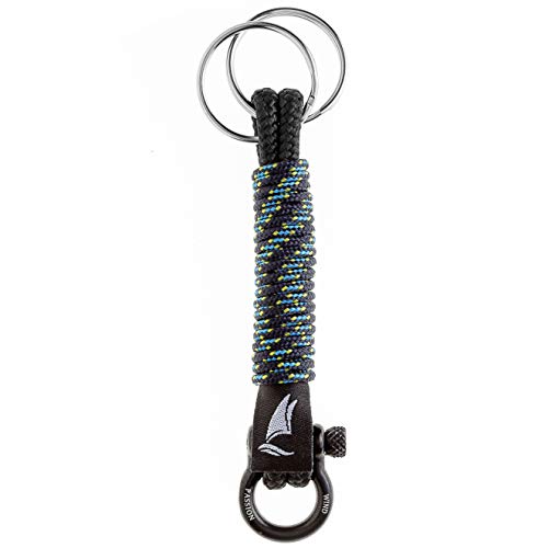Wind Passion Llavero Azul Cuerda Robusta Paracord Nautico Trenzado para Senderismo, Cámping, Supervivencia