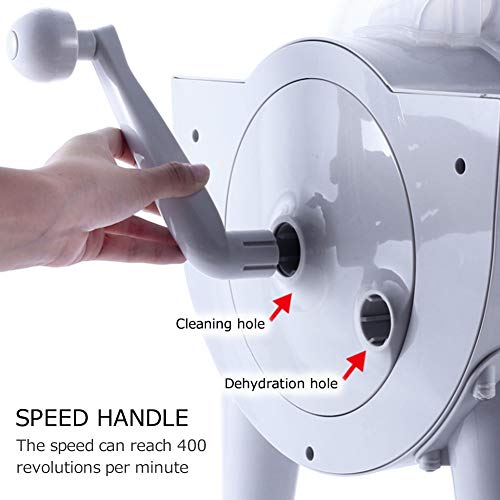 WJZJ Lavadora de Tambor Operada a Mano, Lavadora Portátil No Eléctrica, Secadora Manual de Centrifugado para Apartamentos Pequeños, Hotel, Dormitorio, Camping38*34.5 * 60cm
