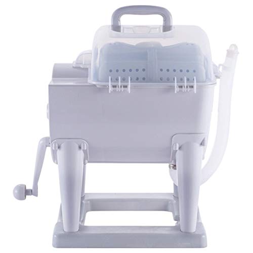 WJZJ Lavadora de Tambor Operada a Mano, Lavadora Portátil No Eléctrica, Secadora Manual de Centrifugado para Apartamentos Pequeños, Hotel, Dormitorio, Camping38*34.5 * 60cm