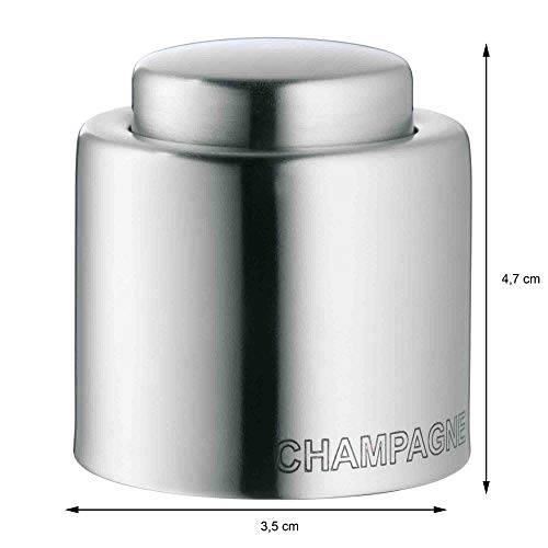 WMF Vino Tapón para Botella Champagne, Acero Inoxidable Pulido