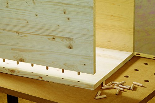 Wolfcraft 2905000 2905000-200 espigas largas, de Madera de Haya diam. 6 x 30 mm, Set de 200 Piezas