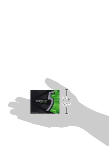 Wrigley's Five Chicles Electro de Hierbabuena, 10 Paquetes de 12 Chicles