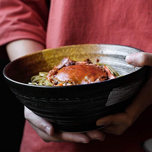 WYBD.Y Exquisito hogar Gran muñeca Cuenco de Fideos Cuenco de Cena Cuenco de arroz Cuenco de Fideos instantáneos Arte Personalidad Creativa vajilla Decorativa Hotel retroTazón de Sopa