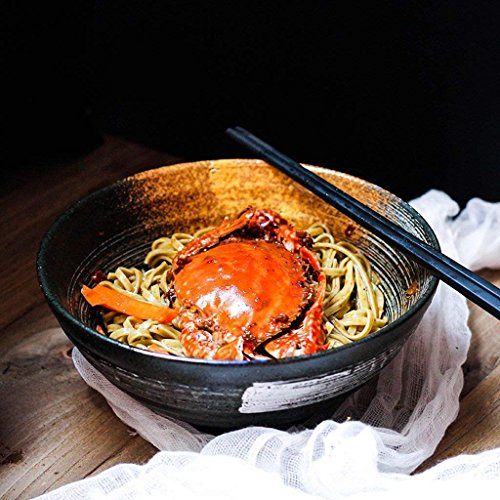WYBD.Y Exquisito hogar Gran muñeca Cuenco de Fideos Cuenco de Cena Cuenco de arroz Cuenco de Fideos instantáneos Arte Personalidad Creativa vajilla Decorativa Hotel retroTazón de Sopa