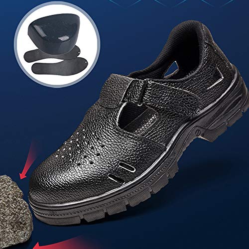 WYBFBYQ Zapatos de Punta de Acero, Transpirables, antigolpes, Zapatos de Seguridad para Mujeres y Hombres, Zapatillas de Trabajo Ligeras para construcción Industrial, 9