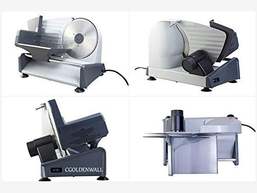 WYZXR Cortadora de Carne eléctrica Mini Tostada de Cordero máquina cortadora de Pan Comercial Cortador de rebanadas de Carne 220 V de Espesor Ajustable 1-15mm