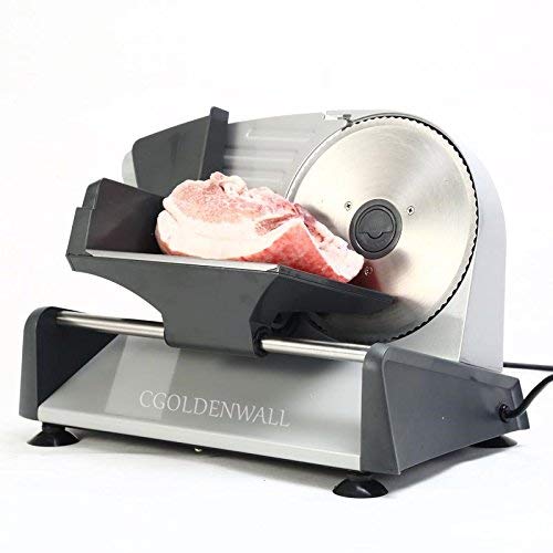 WYZXR Cortadora de Carne eléctrica Mini Tostada de Cordero máquina cortadora de Pan Comercial Cortador de rebanadas de Carne 220 V de Espesor Ajustable 1-15mm