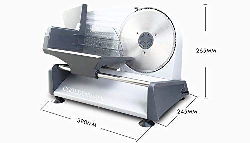 WYZXR Cortadora de Carne eléctrica Mini Tostada de Cordero máquina cortadora de Pan Comercial Cortador de rebanadas de Carne 220 V de Espesor Ajustable 1-15mm