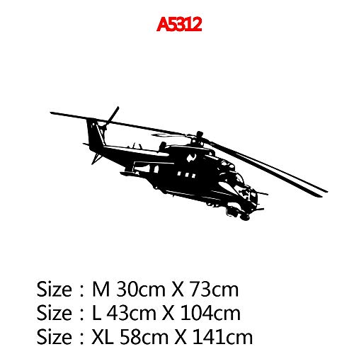 wZUN Etiqueta de la Pared del helicóptero Decoración del hogar Etiqueta de la Pared removible Decoración Accesorios Decoración del Dormitorio 45x109cm