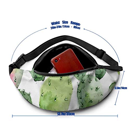 XCNGG Bolso de cintura corriente bolso de cintura de ocio bolso de cintura bolso de cintura de moda Cactus Flower Landscape Fanny Pack Lightweight Waist Pack Unisex Slim Hip Bum Bag with Adjustable St