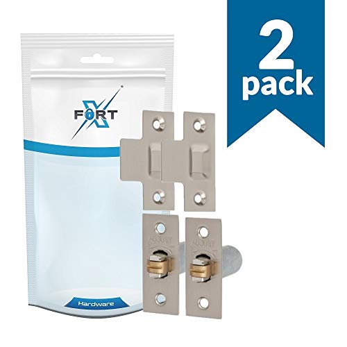 XFORT® - Cierre de puerta ajustable de cromo satinado, cierre de puerta cuando no se requiere bloqueo, pestillo de puerta interior ideal para puertas, armarios, armarios y armarios.