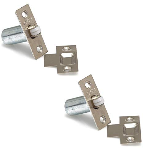 XFORT® - Cierre de puerta ajustable de cromo satinado, cierre de puerta cuando no se requiere bloqueo, pestillo de puerta interior ideal para puertas, armarios, armarios y armarios.