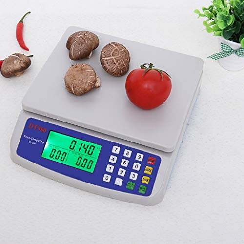 XGG Escala electrónica 1G Básculas de Cocina con pelador de Verduras Básculas de Comida con Pantalla LED Escala de Plataforma de Precios industriales Escala de Venta de Frutas para el Mercado