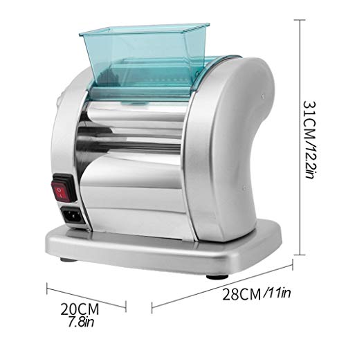 Xiaokeai Pasta máquina eléctrica Máquina de Pasta Espaguetis máquina Rollo de Fideos Estante de 6 Niveles Ajustables Ajustar Espesor (Fideos Redondas + Fideos Planos)