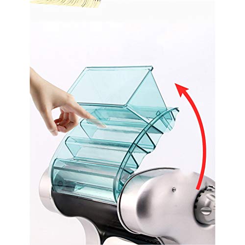 Xiaokeai Pasta máquina eléctrica Máquina de Pasta Espaguetis máquina Rollo de Fideos Estante de 6 Niveles Ajustables Ajustar Espesor (Fideos Redondas + Fideos Planos)