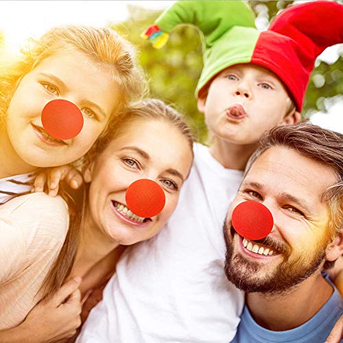Xinlie 30 Piezas Rojo Espuma Payaso Nariz Nariz de Espuma roja Circo Payaso Nariz Payaso de Nariz Nariz roja Fiesta del día Nariz de Payaso Rojo Nariz de Payaso en Rojo | Diámetro de Unos 5 cm |