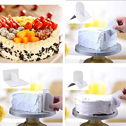 Xinlie Plato Giratorio Tartas Base Giratoria Soporte de Torta Giratorio de Placa de Pastel de Plato Giratorio de Decoración de Pastel de Placa Giratoria con Juego de 3 Capas Suaves de Glaseado