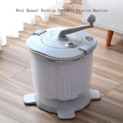 YALIXI Portátil Manivela Lavadora,Pequeña Secadora Manual,Secadora No Eléctrica,Adecuada para Apartamentos, Hoteles, Dormitorios, Dormitorios para Acampar,Gris