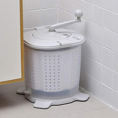 YALIXI Portátil Manivela Lavadora,Pequeña Secadora Manual,Secadora No Eléctrica,Adecuada para Apartamentos, Hoteles, Dormitorios, Dormitorios para Acampar,Gris