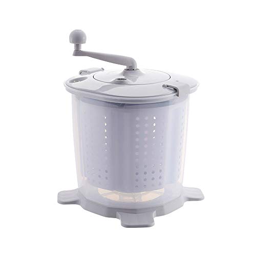 YALIXI Portátil Manivela Lavadora,Pequeña Secadora Manual,Secadora No Eléctrica,Adecuada para Apartamentos, Hoteles, Dormitorios, Dormitorios para Acampar,Gris