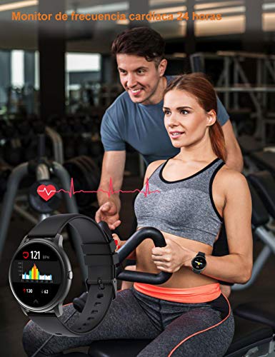 YAMAY Smartwatch, Reloj Inteligente Pulsómetros para Mujer Hombre, Pulsera de Actividad Inteligente Impermeable IP68 con Monitor de Sueño Contador de Caloría Podómetro Cronómetros para Android iOS