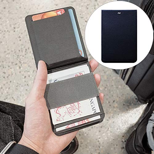 YangJinShan Tarjeta de Cubierta, Creativo magnética Monedero Desmontable Modular for los Hombres, Las Mujeres Estilo Minimalista (Color : Dark Blue)