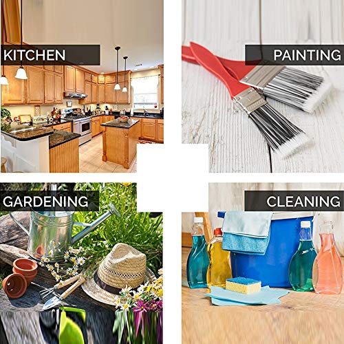 YangYe Delantal desechable, nuevo blanco de limpieza desechable delantal calientes de la venta 100pcs / set transparente Fácil uso del tiempo Delantales for las mujeres de los hombres de cocina Delant