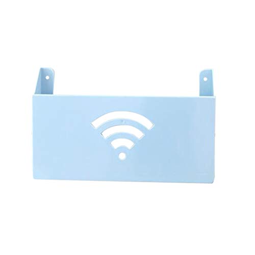 Yardwe Estante Router de Pared WiFi Cable Cajas de Almacenamiento（Azul）