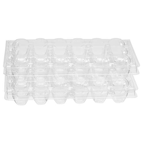 YARNOW 50 Piezas de Cartón de Huevo de Codorniz Pequeño 18 Rejillas Bandejas de Huevos Cartón de Plástico Reciclable para Refrigerador para Huevos de Codorniz Pequeños Solo Cartones