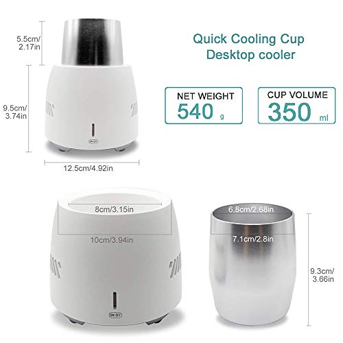 YASHANG Mini Nevera Taza De Cerveza, Frigorífico De Escritorio, Enfriador De Bebidas Portátil, Enfriamiento Rápido, para Oficina, Coche, Viajes, Cola, Jugo, Vino, Bebidas
