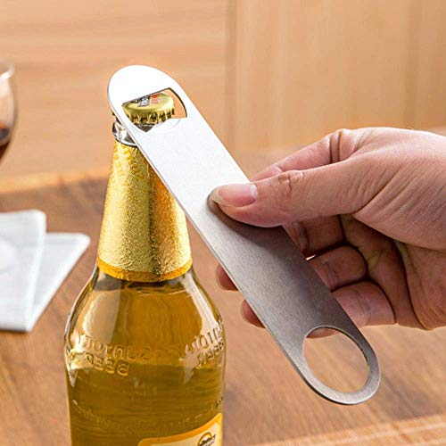 YFOX Abrebotellas abridor de Alta Velocidad 3 Piezas de Acero Inoxidable abridor de Cerveza Pesado KTV Utensilios de Cocina.