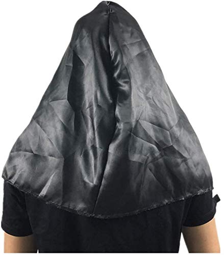 YI-LIGHT El Horror máscara de Halloween máscara de látex Miedo, Miedo Turbante, Halloween máscara Nun, Femenina tocados Fantasma, Traje máscara del Horror Monja