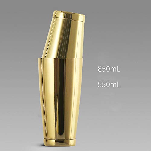Yinaa Bartender Set para Hacer Cócteles Suministros para Fiestas de Focas conjunto Completo de Coctelera Boston Copa Hall Dorada