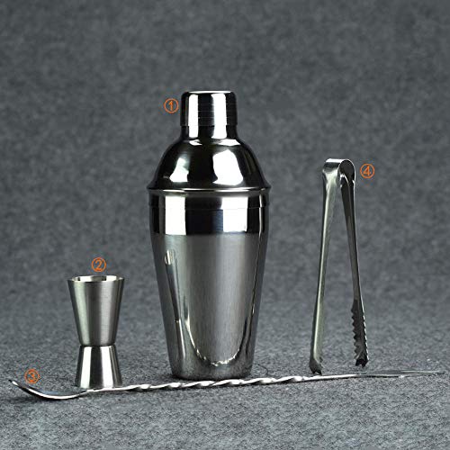 Yinaa Copas de Cóctel de Acero Inoxidable para Vino Profesional y Ahorro de Tiempo conjunto de Coctelera Boston de Acero Inoxidable 550ML Juego de 8 Piezas