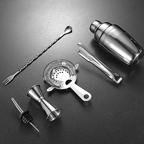 Yinaa Copas de Cóctel de Acero Inoxidable para Vino Suministros para Fiestas de Focas conjunto de Coctelera Boston de Acero Inoxidable 350ML+Estante Blanco