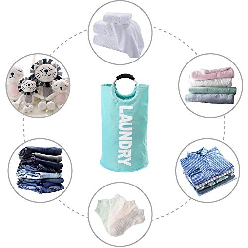 YiYueTrade - Cesta de lavandería grande con bolsillo para monedas, plegable de tela, bolsa de ropa plegable, cubo de lavado plegable