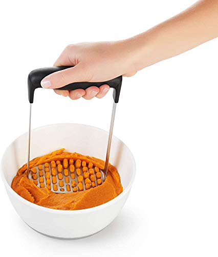 Yolococa Machucador Prensa Patatas Prensapurés de Acero Inoxidable para Frutas Vegetales Puré de Papas Mermelada y Alimentos para Bebé